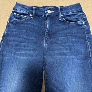 MOTHER High Rise Dark Blue Jeans